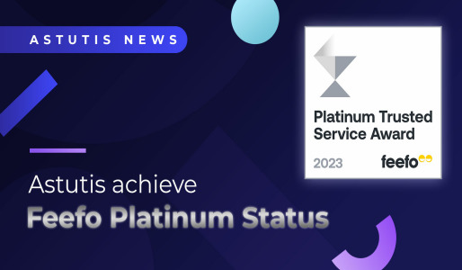 Astutis Achieve Feefo Platinum Trusted Award Status