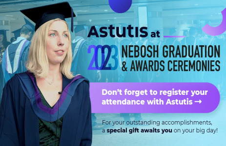 Astutis attending the NEBOSH Graduation 2023